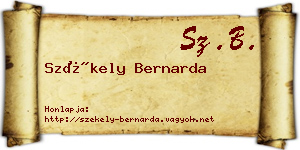 Székely Bernarda névjegykártya